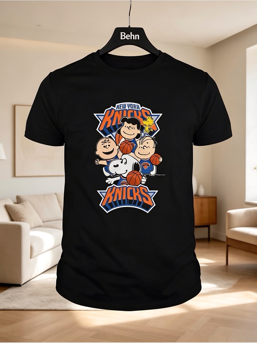 Peanut New York Knicks Basketball Fan Graphic T-Shirt